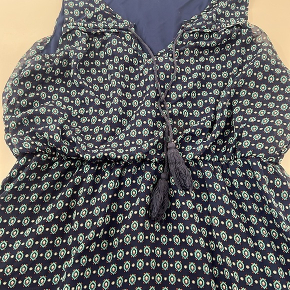 As U Wish Women’s sleeveless size medium blue dress with blue tassels - Picture 4 of 10